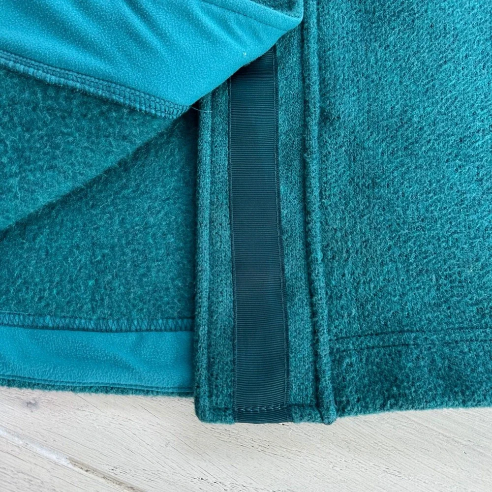KUHL Teal Alpaca Fleece‎ Button Front Collared Jacket Women's Long Small